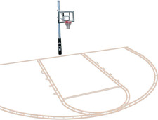 Basketball Court Marking Kit Basketball Court Stencil Kit for Concrete Driveway