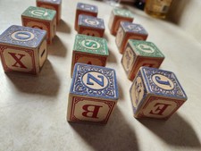 Vintage ABC Alphabet Blocks