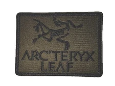 Arc’teryx Leaf Dark Green/Black Hook & Loop Patch Military 3x2.5 in