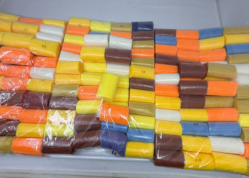Pre-Cut Latch Hook Yarn: Autumn Colors  Acrylic Rug Huge Lot 144 Pieces Autumn