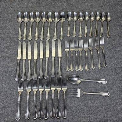 Lenox SHELBY TUMBLED - 18/10  Stainless Steel 42-piece Flatware 8 Person Set 