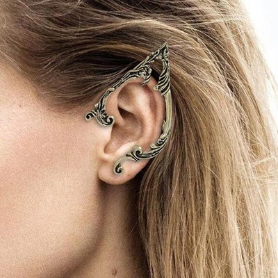 Elf Clip-On Ear Cuff Gothic Punk Schmuck Vintage Ohrring Ear Wrap für Party