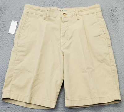 IZOD Saltwater Golf Chino Shorts Mens 30W Tan Classic Fit Stretch 9.5'' Inseam