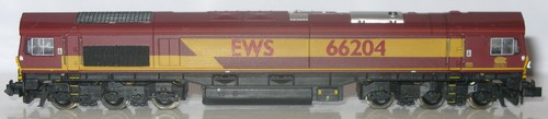 Dapol N ND033 EWS Class 66 dieselelektrische Lok 66204 leichte Funktion ohne OVP | Condition: Used