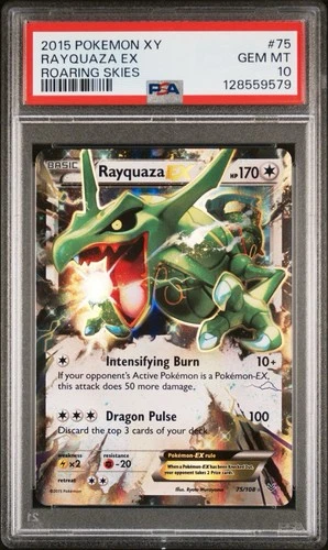 RAYQUAZA EX PSA 10 XY 75 ROARING SKIES POKEMON TCG 2015
