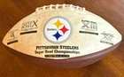 Mike Wagner Pittsburgh Steelers Autographed Original Super Bowl Football