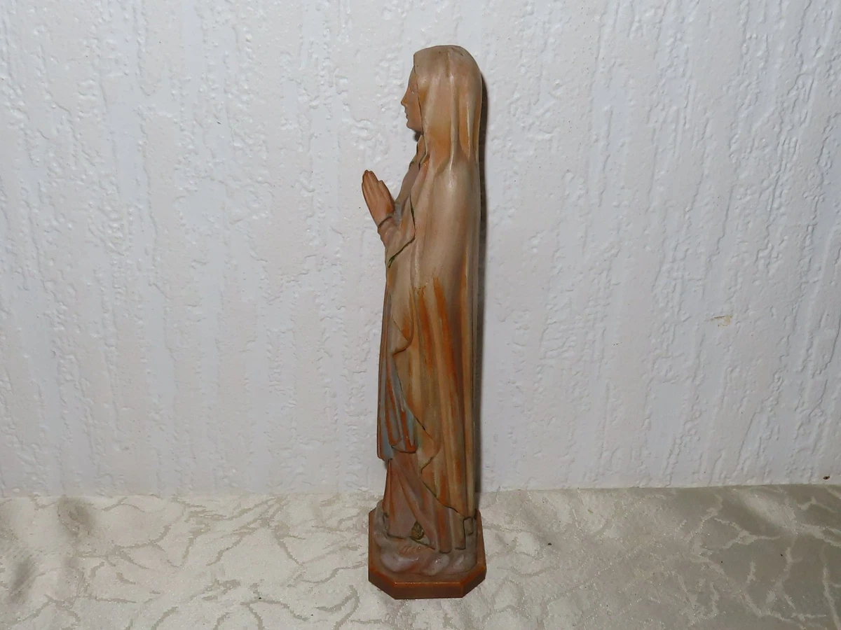 Heiligenfigur Holzfigur Heilige Maria betend H: 25,5cm