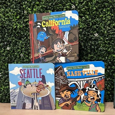 Guess How Much I Love Board Books Seattle California & Nashville Set Of 3 New