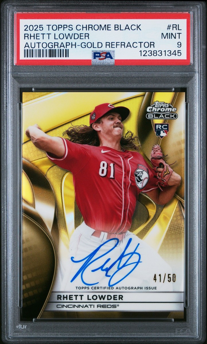 2025 Topps Chrome Black - Autographs Rhett Lowder #CBA-RL Gold