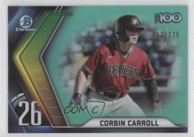 2022 Bowman Chrome Scouts Top 100 Aqua Refractor /125 Corbin Carroll #BTP-26 uk2