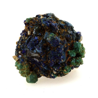Mineralien Und Edelsteine. Chessylite (Azurit) + Kupferkies. 23,65 Ct. Che