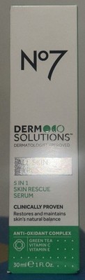 No7 Derm Solutions 5 in 1 Skin Rescue Serum for All Skin Types 1 fl oz