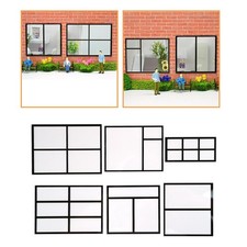 Window Model DIY Building Layout Materials for 1/20 Train Layout Doll House