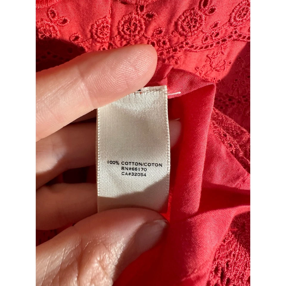 Vestido Moulinette Soeurs Anthropologie 4 Rosa Coral Crochet Mini Cottagecore Boho Foto 4 de 4