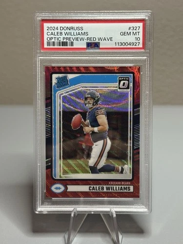 2024 PANINI DONRUSS - “CALEB WILLIAMS” - OPTIC PREVIEW RED WAVE #327 RC PSA 10