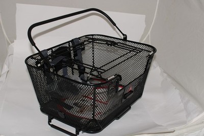 Axiom Pet Basket with Rack and Handlebar Mounts: Black