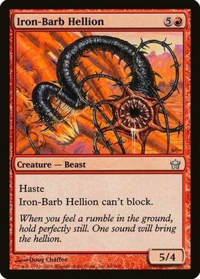 X 1 Iron-Barb Hellion NM-M Fifth Dawn 069 MTG Magic the Gathering