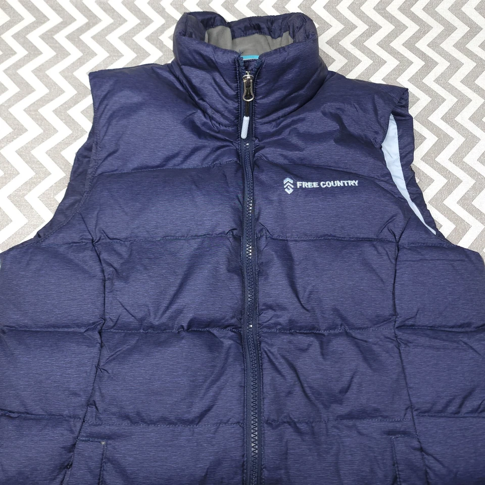 Chaleco acolchado Free Country para mujer azul marino talla pequeña excelente estado Foto 4 de 4