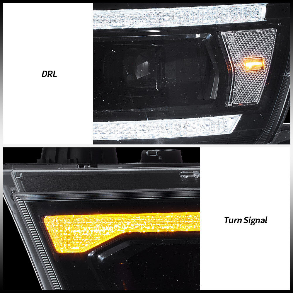 Fits 2019-2024 Dodge Ram 1500 LED Headlights w/Dynamic & Sequential Front Lamps