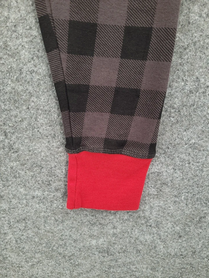 Lazy One Pajama Jogger Pants Womens XS Elastic Drawstring Waist Gray Plaid Cabin - Image 3 of 4
