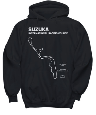 Track Outline Suzuka Racing Course Circuit shirt - Hoodie