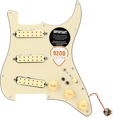 920D Custom Stratocaster Polyphonic Loaded Pickguard - Aged White