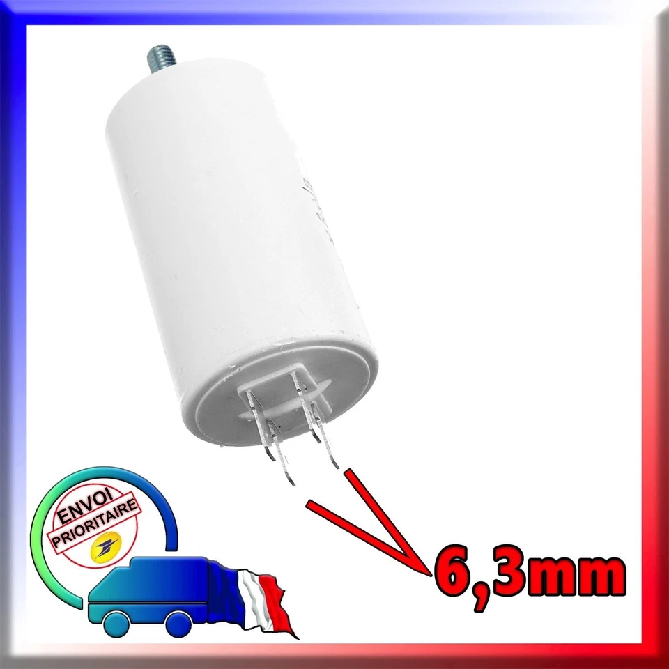 Condensateur de démarrage de 55uF / 55UF moteur BOSCH - Photo 1/1