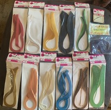 Wiele różnych kolorów, szerokość 1/8 x 22 paski do pikowania - 12 opakowań papieru, 1 narzędzie