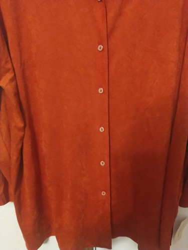 NWT Studio Works Harvest Rust 2X Button Up 3/4 Or Long Sleeve - Picture 4 of 8