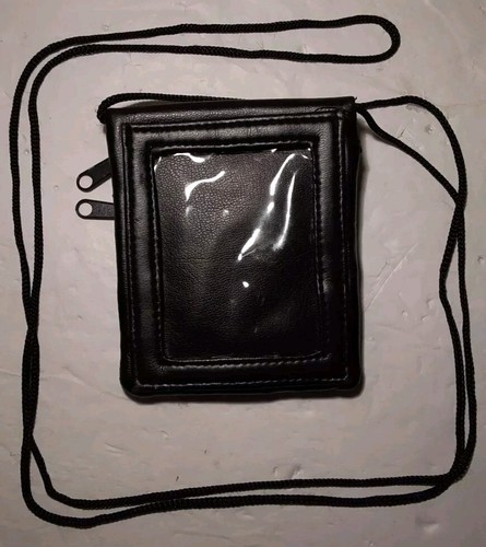 Leather Small Lightweight Long String Picture ID Etc Slim Purse - Picture 2 of 17