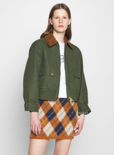 New BARBOUR X ALEXA CHUNG Cropped Bomber Jacket UK 10 EU 36 USA 6 Small/Medium