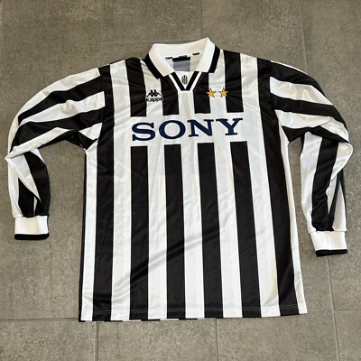1996 97 Juventus Jersey Home Sony Long Sleeve Kappa Italy
