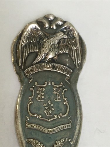 Vintage Souvenir Spoon US Collectible Connecticut 6” Wm Rogers