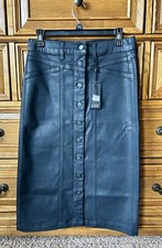   NEW  Rails Broadway Coated Denim Skirt Black SZ 27 / 4