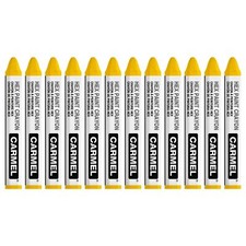 Hex Paint Crayon Box of 12 Yellow - Hexagonal-Shaped Crayon, Tire Marker, Soli