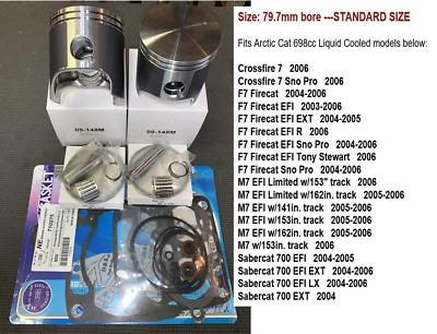 2004 2005 2006 Arctic Cat 700_F7 Firecat_M7_Sabercat EFI EXT Pistons/Gaskets KIT