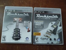 PS3 PLAYSTATION 3 ROCKSMITH 2012 + 2014 VIDEO GAME LOT UBISOFT