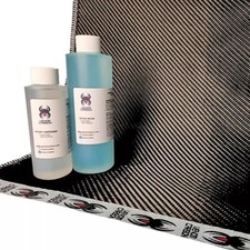 12" x 5FT Twill Weave Carbon Fiber Fabric Cloth with Resin Kit   Strong  Light