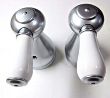 Delta H677MC Roman Leland Shower Faucet Handles Levers Matte Chrome Body 2 Large