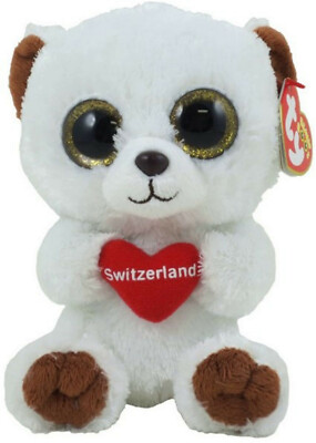TY Bär Plüsch Kuscheltier 15 cm Groß Switzerland Aufschrift NEU