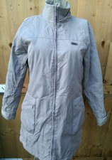 Women's Ellesse Greyish/green Zip Light Coat/jacket Uk Size 12 Us 8