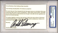 SIGNED Arnold Schwarzenegger ICONIC CALIFORNIA LETTER PSA DNA COA Autographed