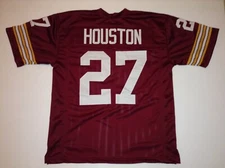 UNSIGNED CUSTOM Sewn Stitched Ken Houston Burgundy Jersey - M, L, XL, 2XL