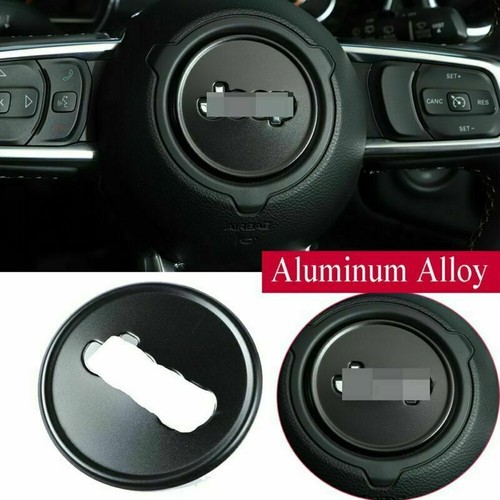 Alloy Black Steering Wheel Ring Trim Kit For Jeep Wrangler JL JT Gladiator 2018+ - Picture 1 of 9