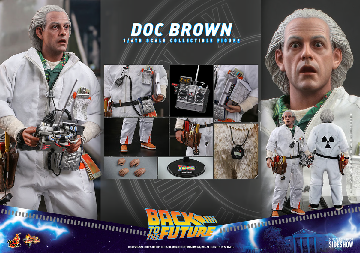 1/6 Scale Back To the Future Doc Brown Hot Toys 909290 MMS609 | eBay