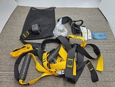 Suspension Trainer Home Gym Workout Equipment Resistance Straps Yellow Black