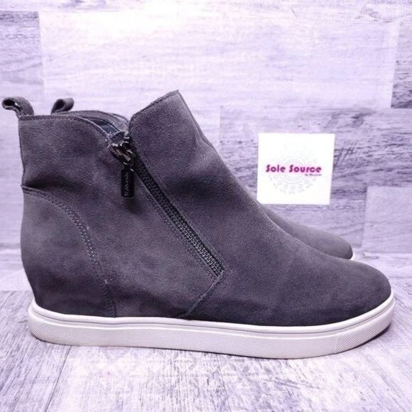 Blondo Giselle Waterproof Suede High Top Side Sip Sneaker Boot