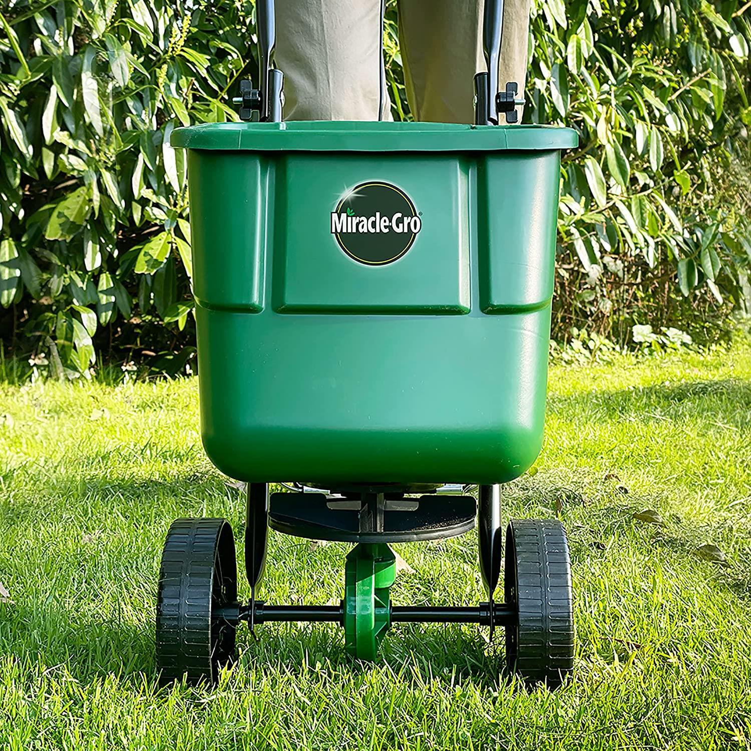 MiracleGro Rotary Spreader Lawn Grass Seed Feed Fertiliser Dispenser Drop eBay