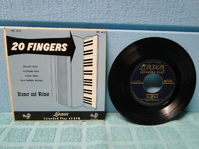 RARE Kramer And Wolmer 20 Fingers 7'' 45 EP Picture Sleeve -EXTRA 45s SHIP FREE