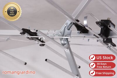 Outdoor Digital HD TV Antenna Yagi 200 Mile Range UHF VHF Attic Roof Mount